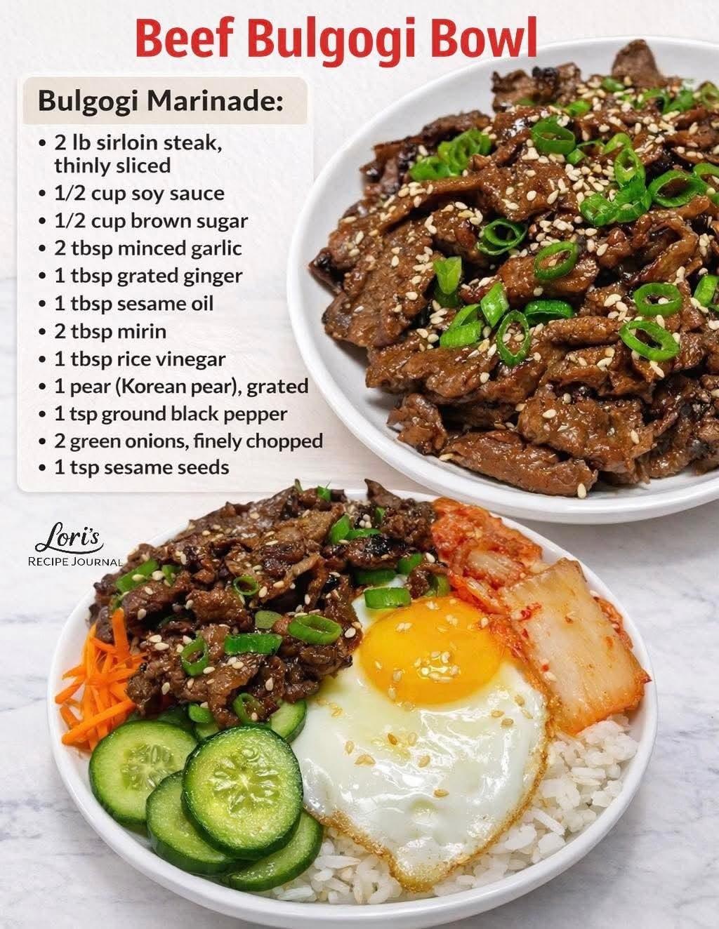 Pan-Seared Bulgogi Beef with Sesame Scallion Salad