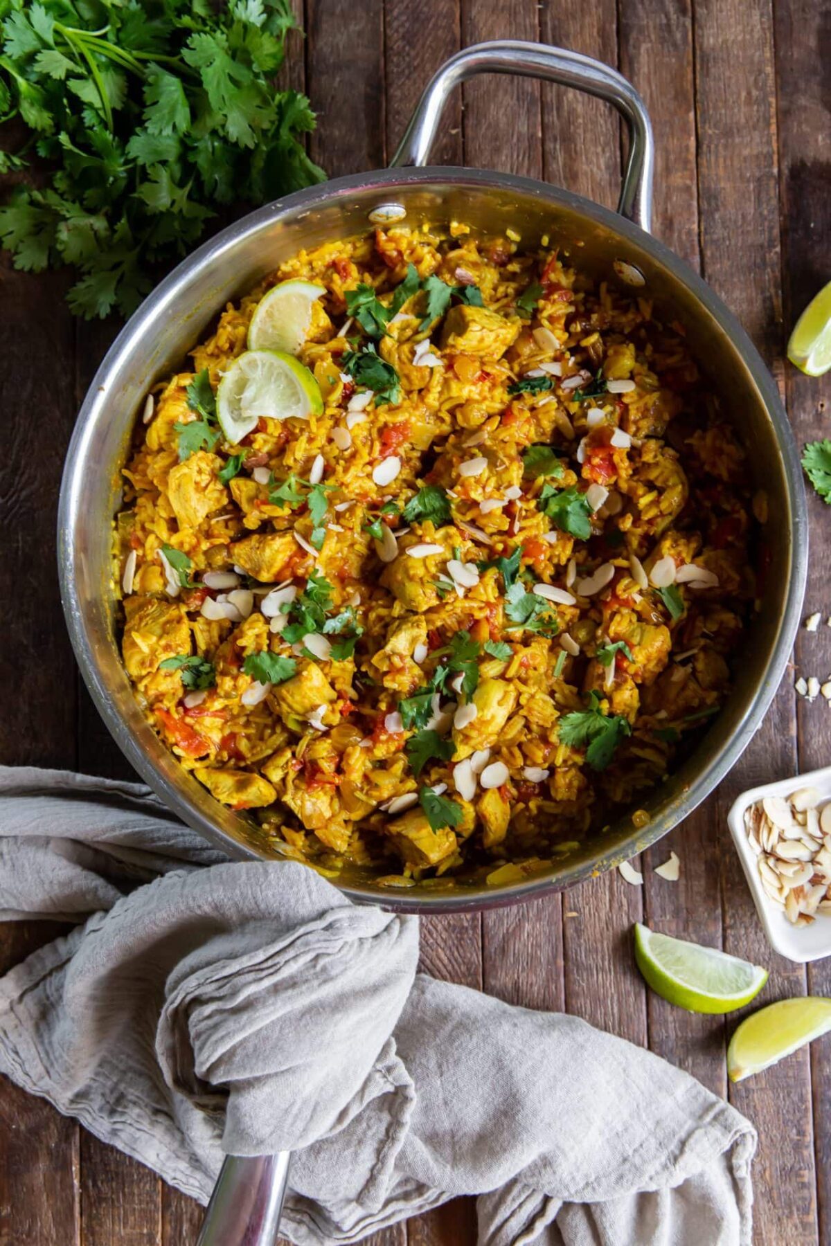 Indian Chicken Biryani with Peas