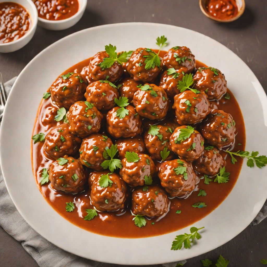 Garlic and Herb Meatballs in Rich Tomato Gravy
