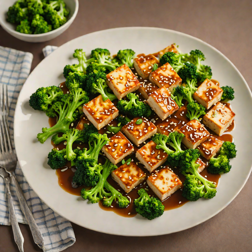 Stir-Fried Tofu with Garlic-Soy Glaze and Crisp Broccoli