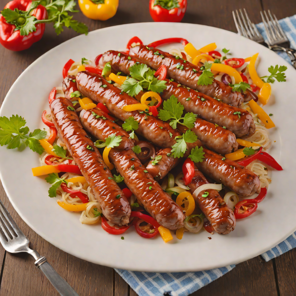 Pan-Seared Sausage with Sweet Peppers and Onions