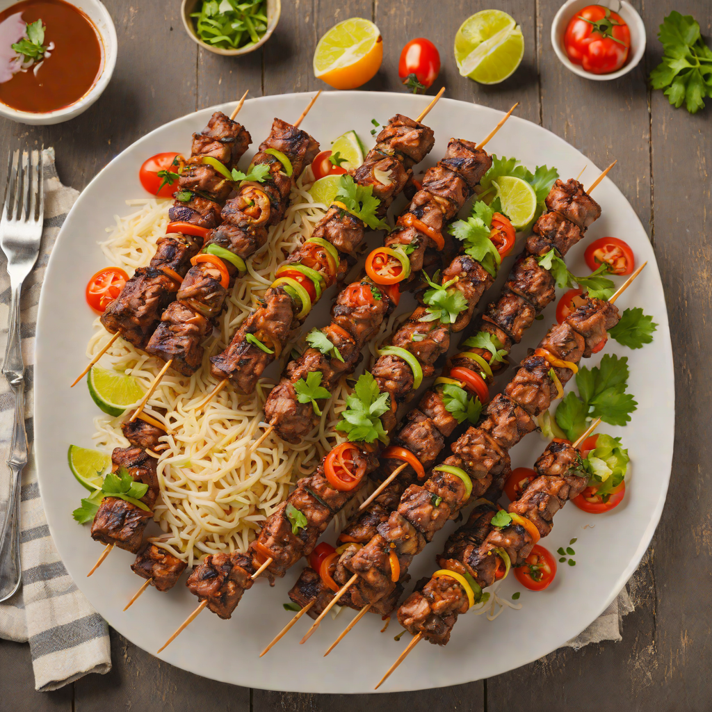 Grilled Spicy Nigerian Suya Beef Skewers