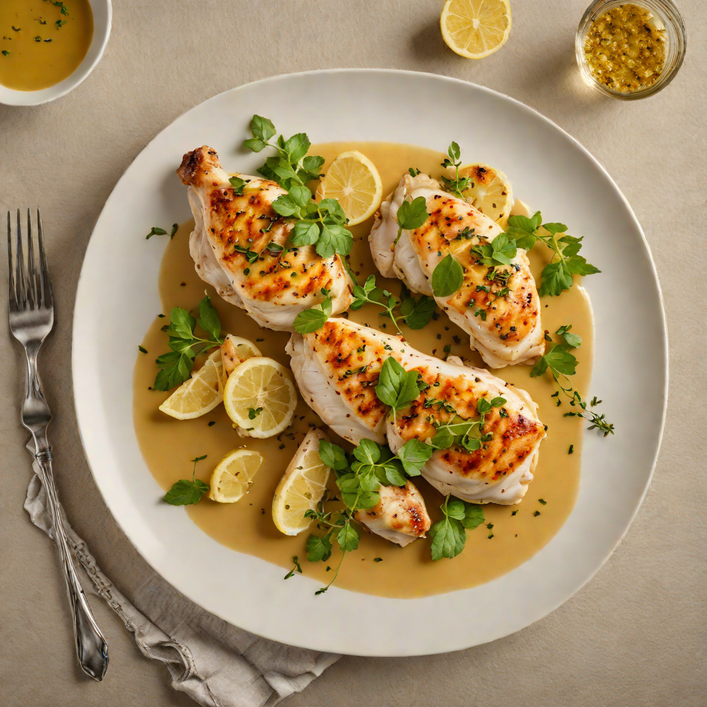 Pan-Seared Chicken with Lemon and Oregano Sauce
