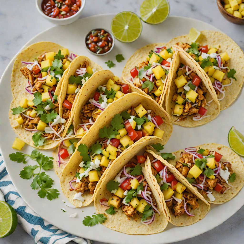 Mexican Gold Rum-Spiced Chicken Tacos with Pineapple Salsa