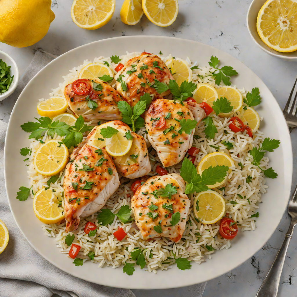 Mediterranean One-Pot Lemon Herb Chicken with Rice