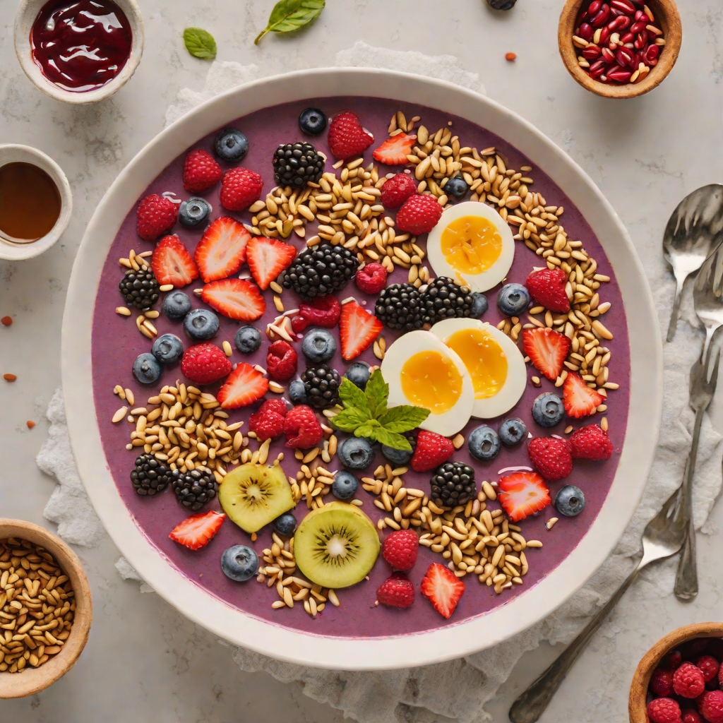 Baked Açaí Berry and Guaraná Smoothie Bowl