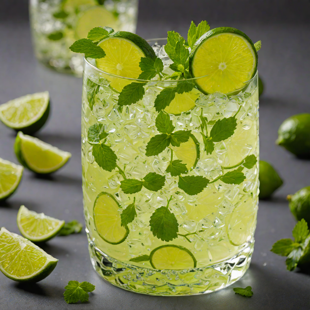 Mint-Infused Sparkling Lime Cooler