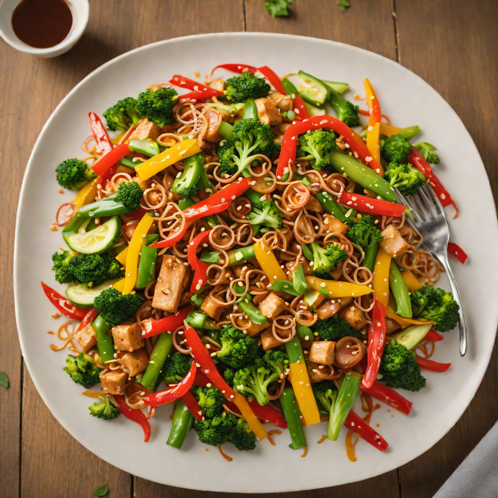 Vegetable Stir-Fry with Spicy Ginger Soy Glaze