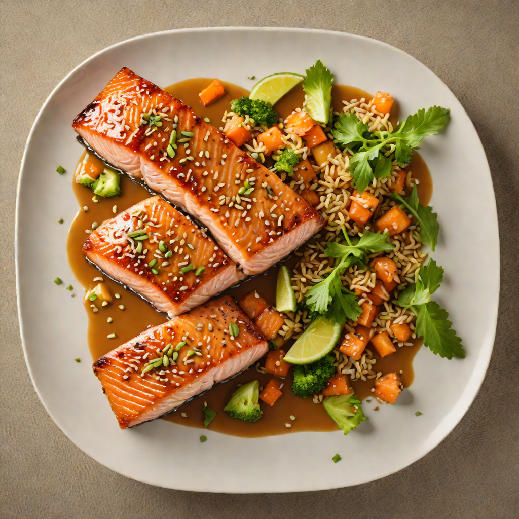 Pan-Seared Salmon with Miso Glaze and Toasted Sesame