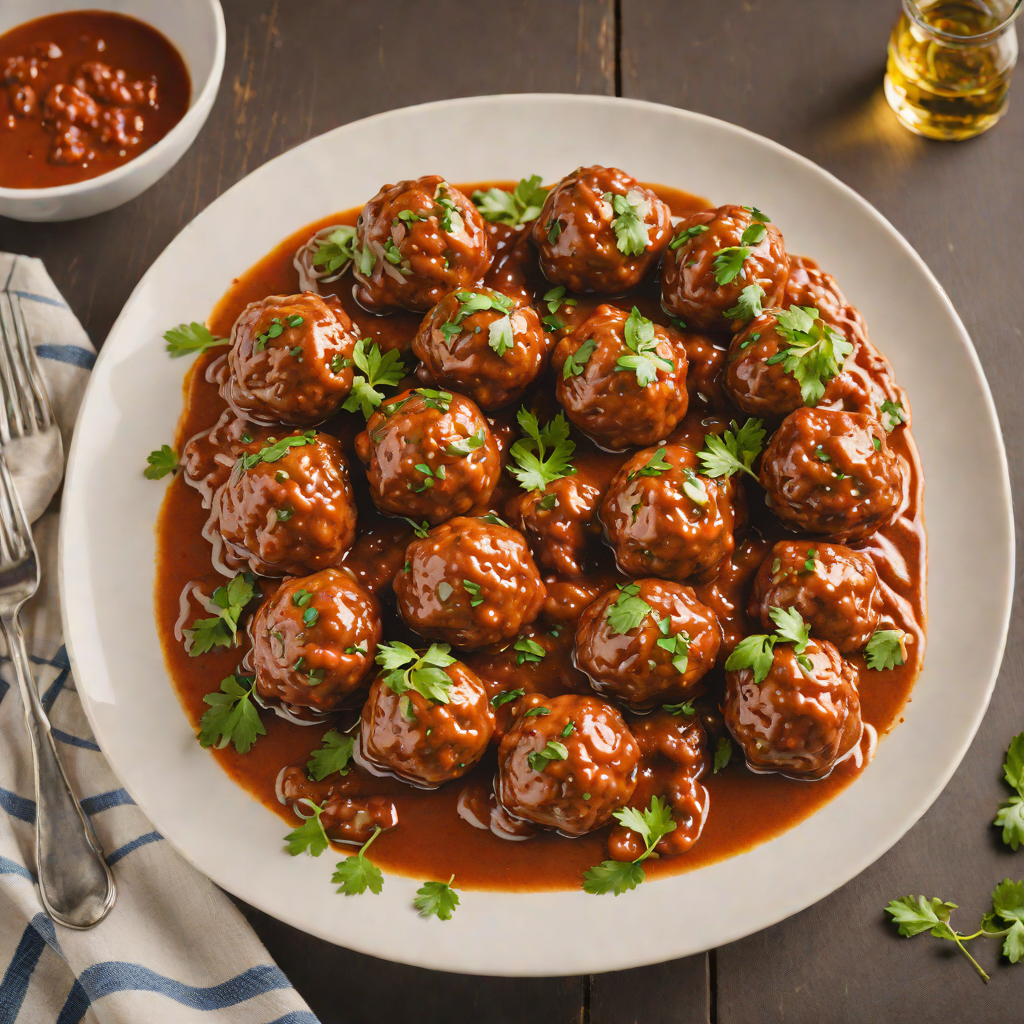 Braised Italian Meatballs in Spiced Tomato Gravy