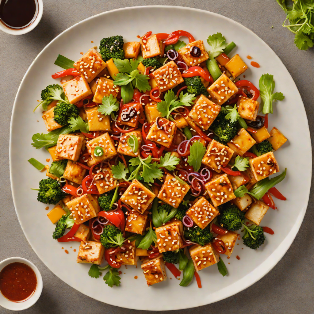 Stir-Fried Korean-Inspired Tofu with Gochujang and Vegetables