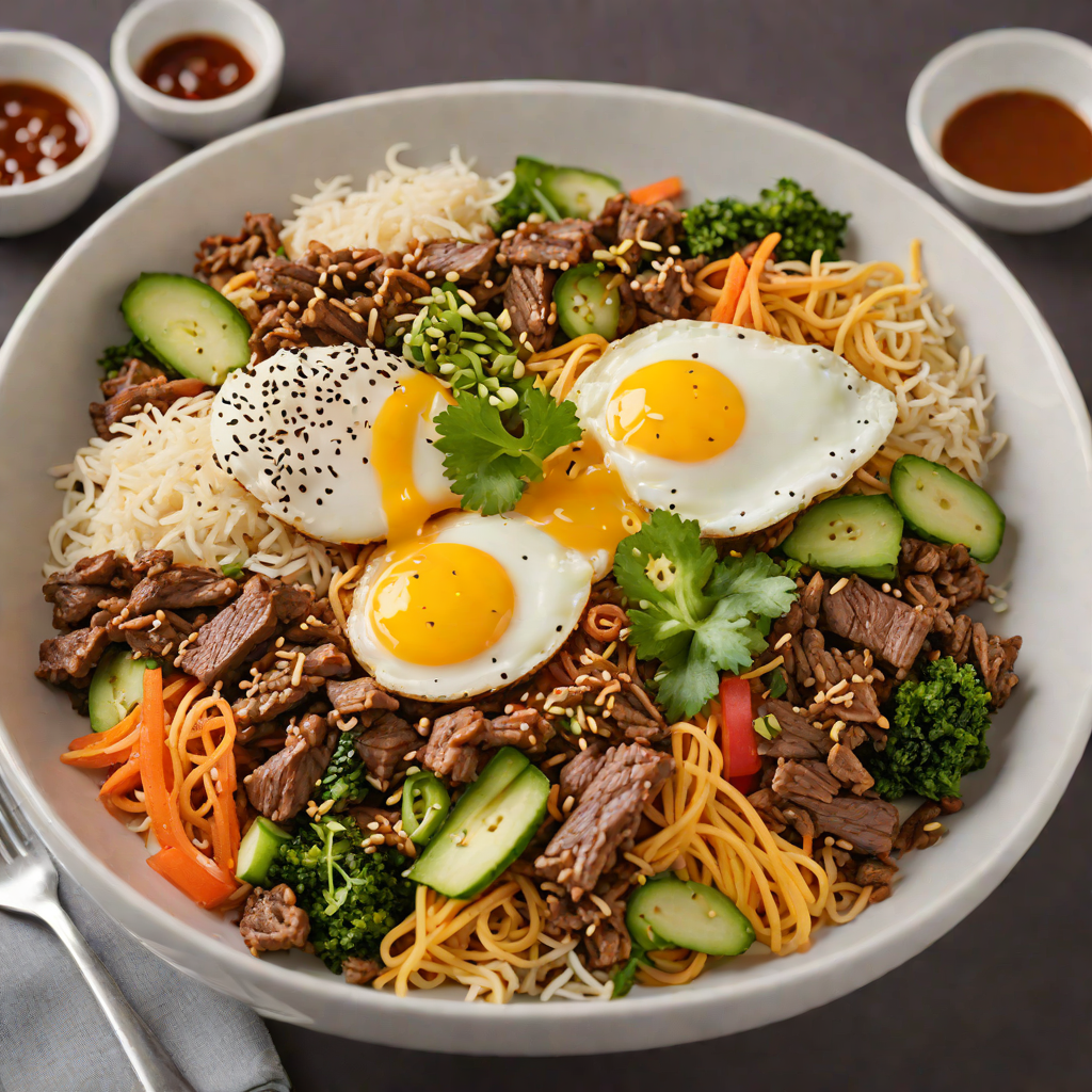 Korean-Inspired Spicy Beef Bibimbap Bowl