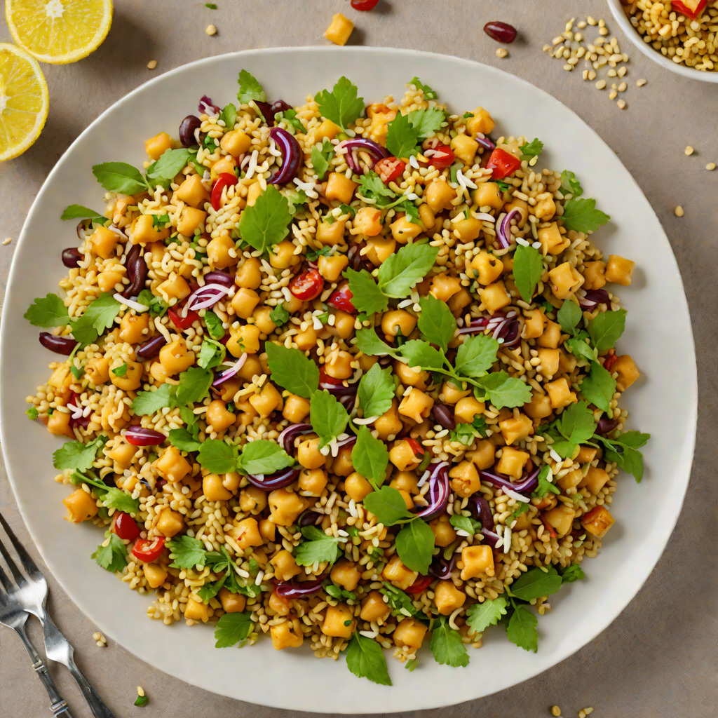 Spiced Citrus-Soaked Chickpea and Quinoa Salad