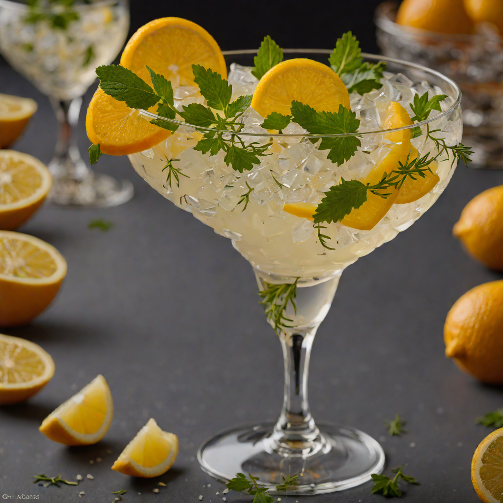 Citrus and Herb-Infused Gin Cocktail
