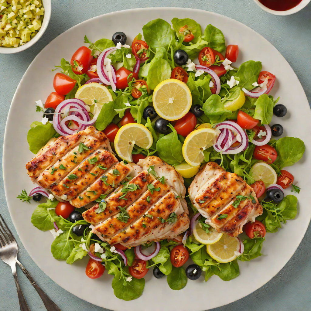 Grilled Lemon-Oregano Chicken with Greek Salad