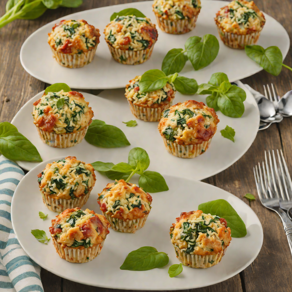 Mini Chicken and Spinach Meatloaf Muffins