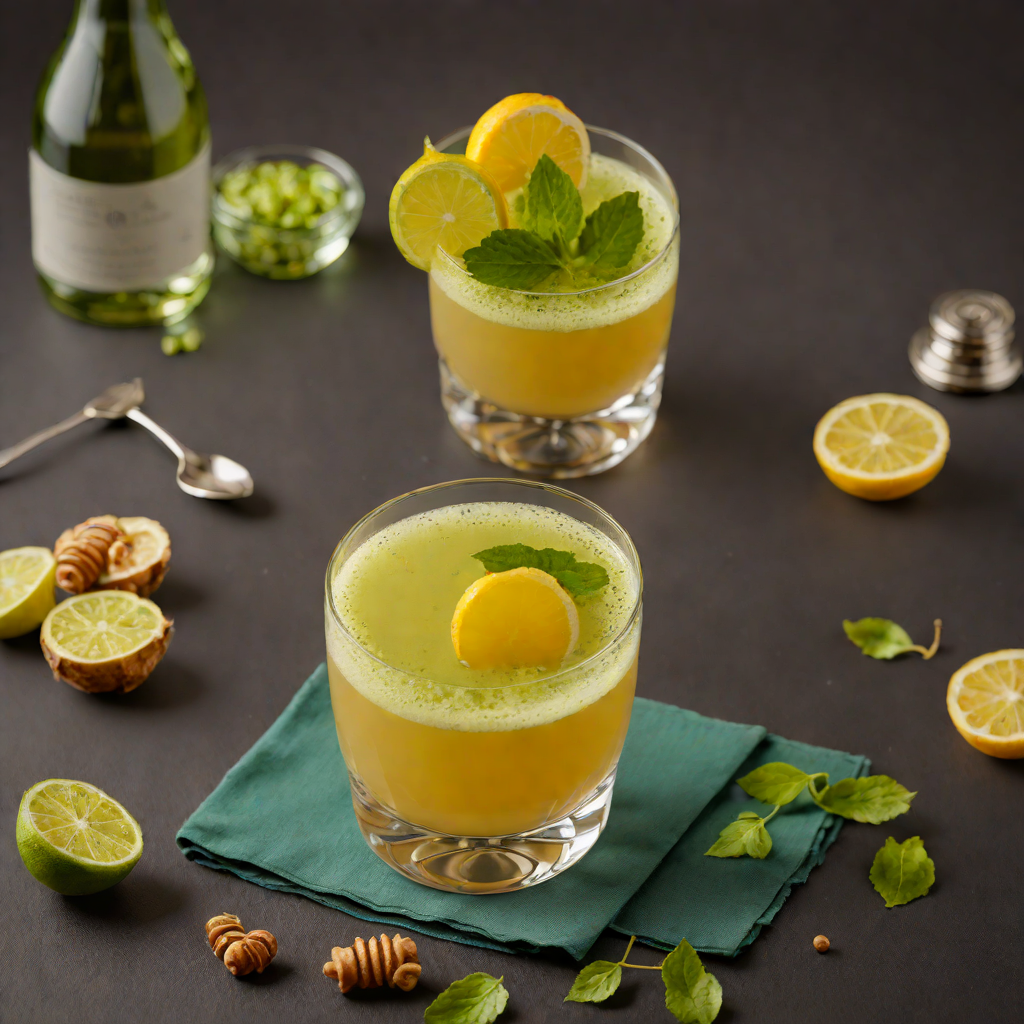 Matcha Honey Whiskey Sour