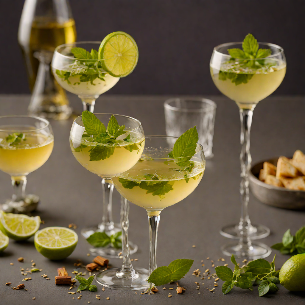 Herbal Green Tea and Prosecco Spritz