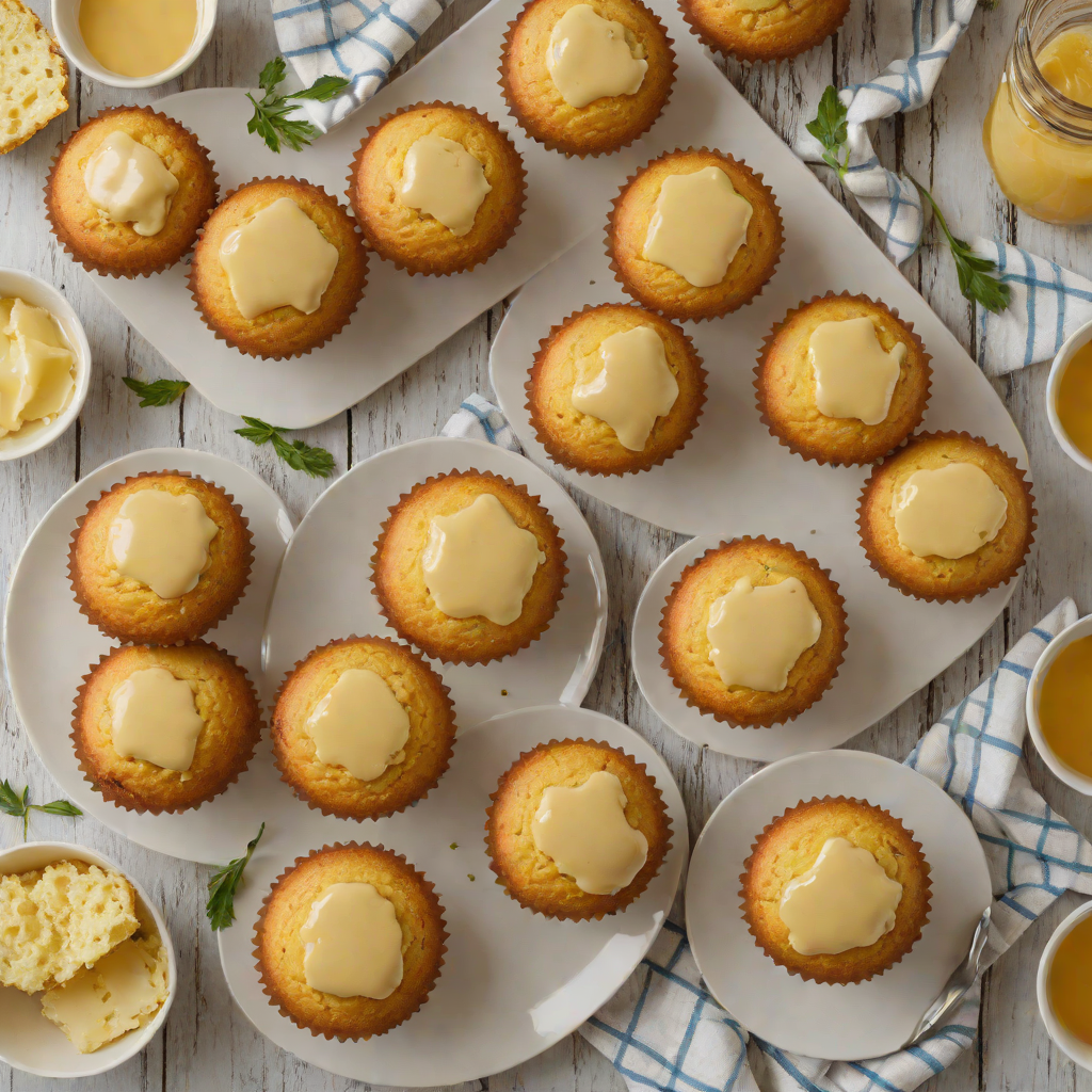 Southern Cornbread Muffins with Honey Butter Glaze