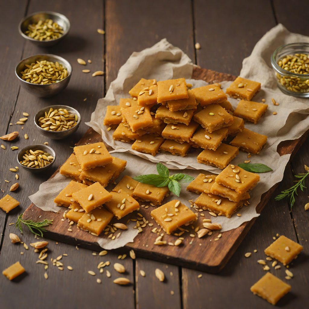 Dry-Roasted Besan Chikki with Cardamom