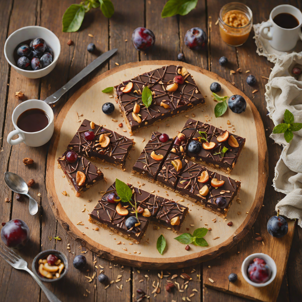 Macadamia and Davidson’s Plum Chocolate Slice