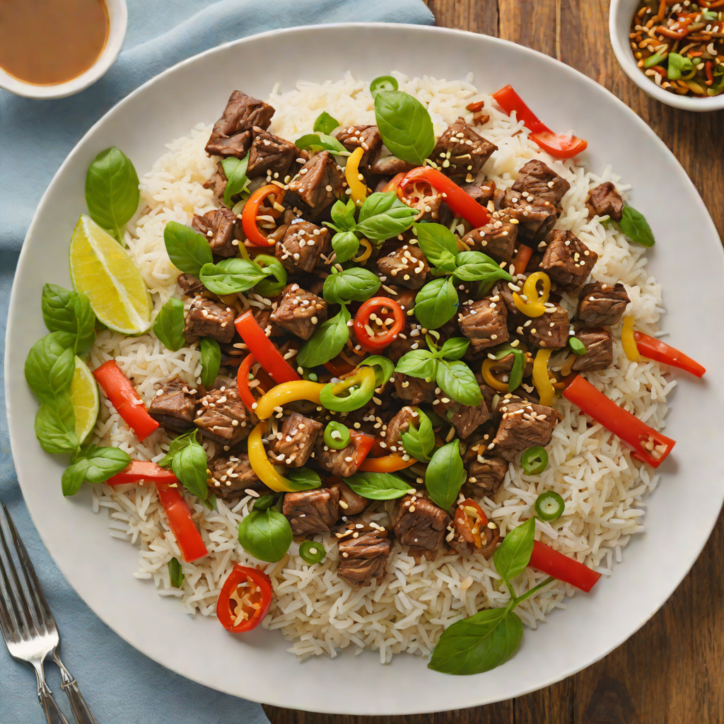 One-Pot Thai Basil Beef Stir-Fry with Jasmine Rice