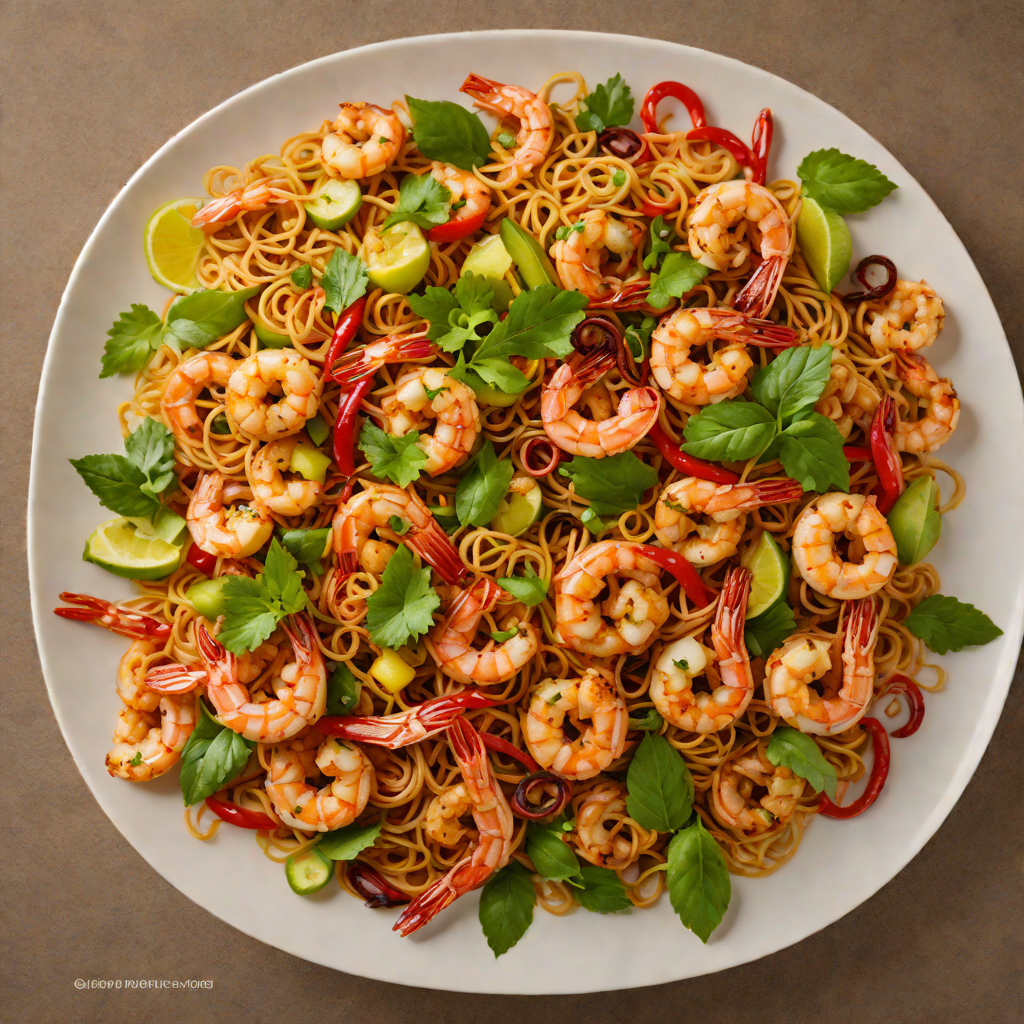 Sour Tamarind and Chile Shrimp Stir Fry