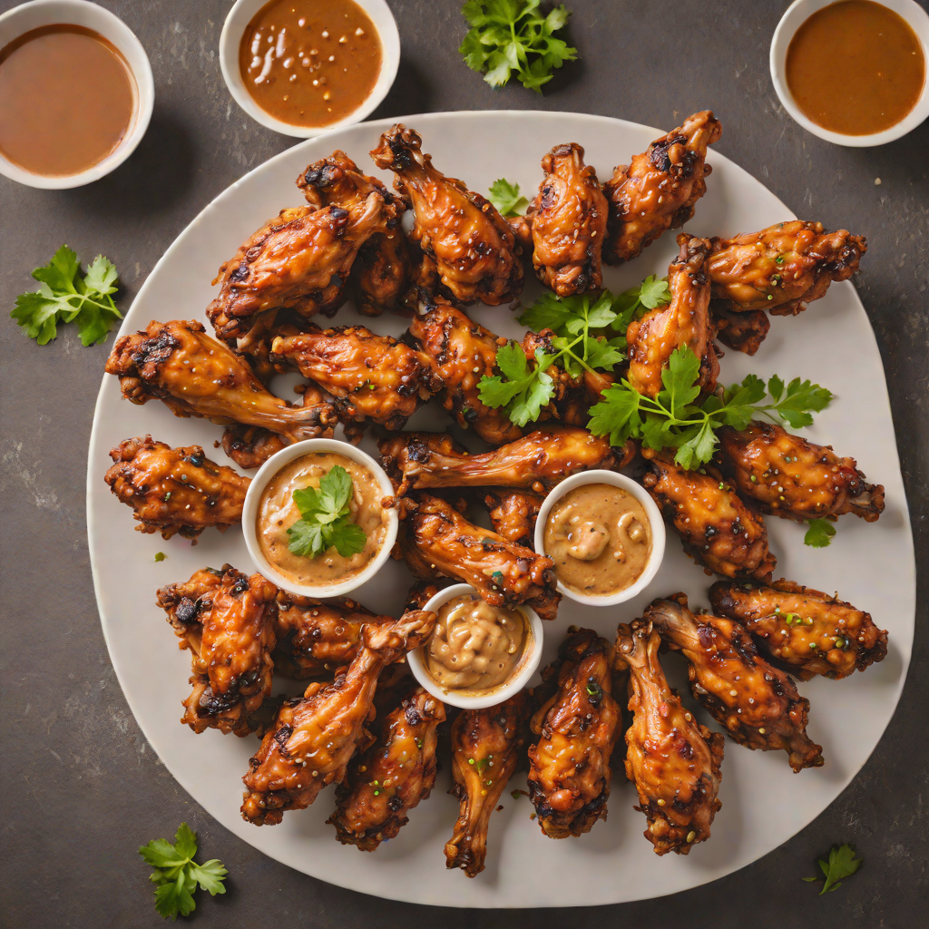 Arcade-Inspired Spiced Chicken Wings with Tangy Dipping Sauce