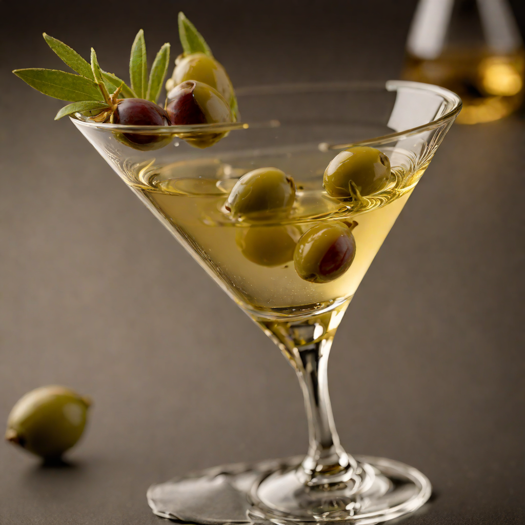 Olive-Garnished Vodka Martini