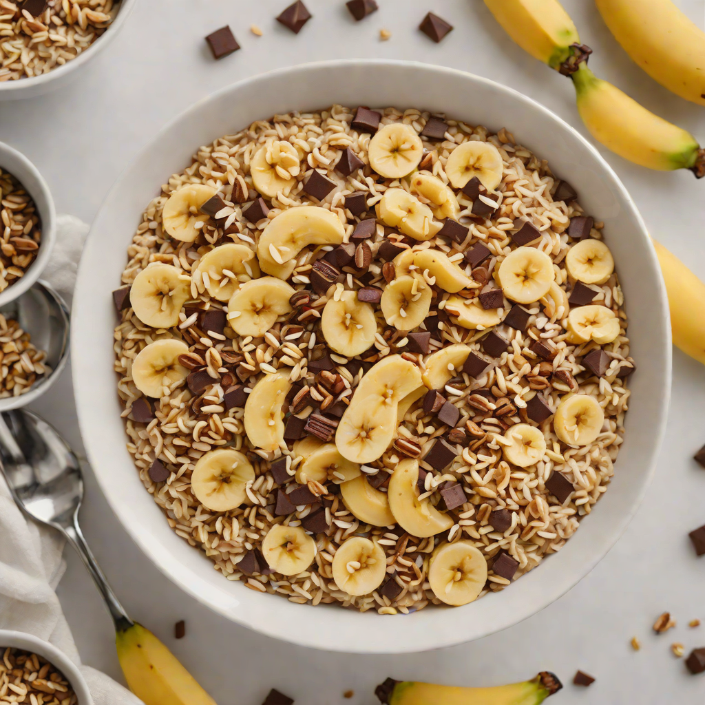 Pixelated Chocolate Banana Overnight Oats