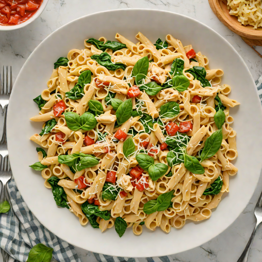 One-Pot Creamy Chicken and Spinach Pasta