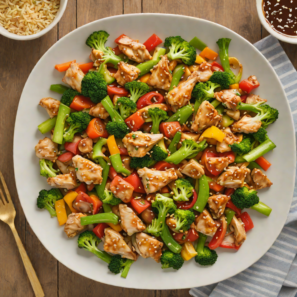 Kid-Friendly Chicken and Veggie Stir Fry with Honey Garlic Sauce