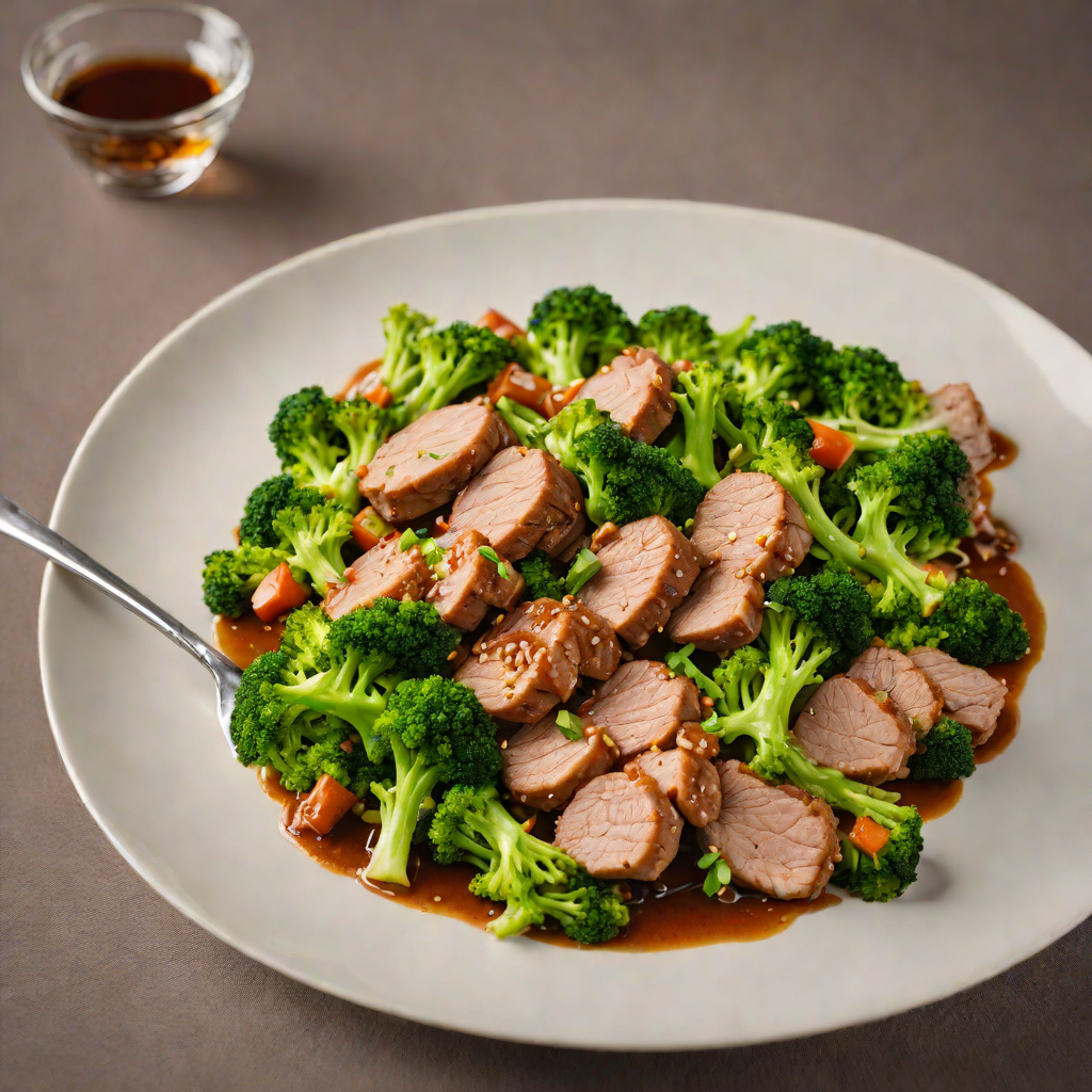 Stir-Fried Pork Tenderloin with Broccoli and Ginger