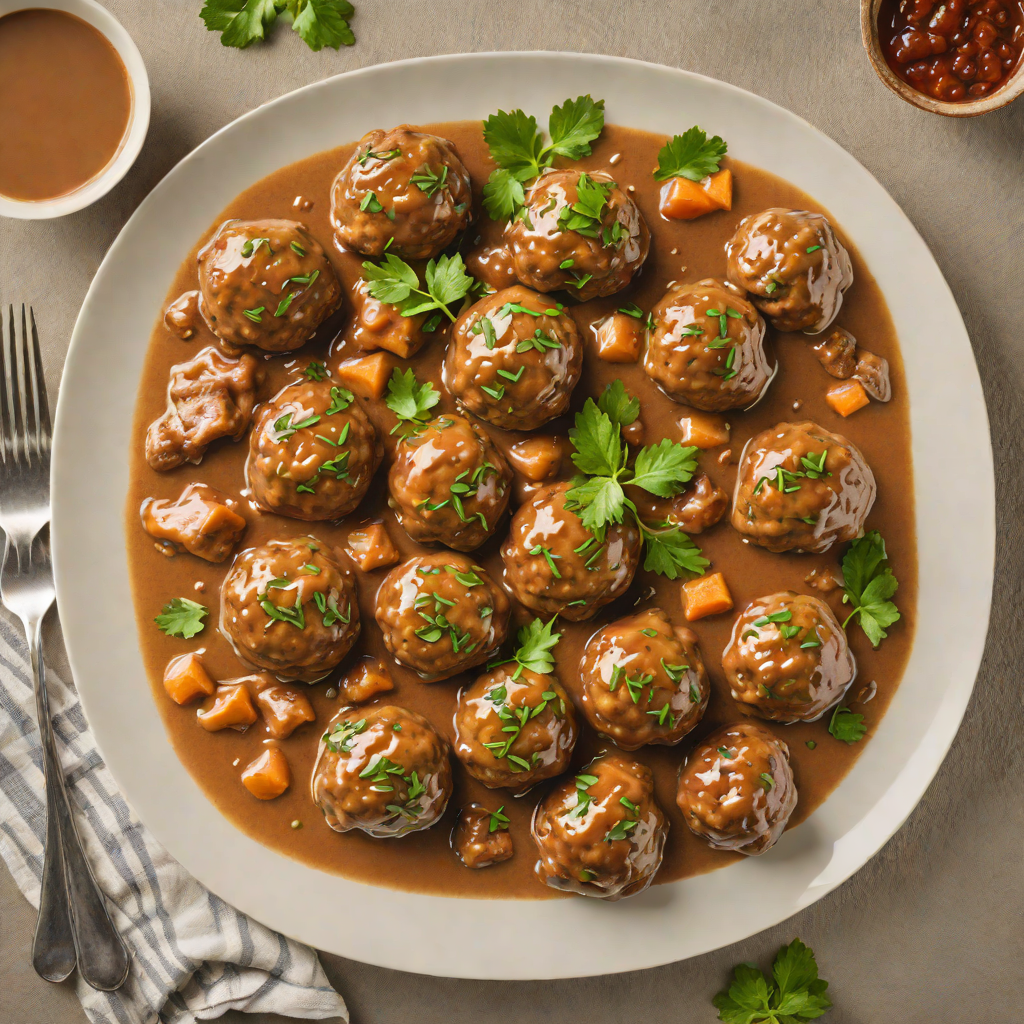 Hearty Meatball and Gravy Sheet Pan Dinner