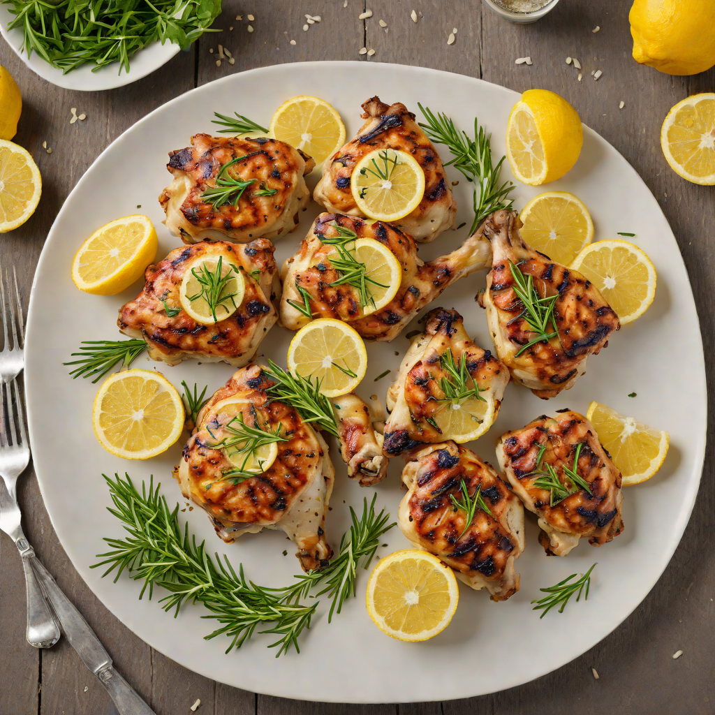 Italian Herb-Grilled Chicken Thighs with Lemon and Rosemary