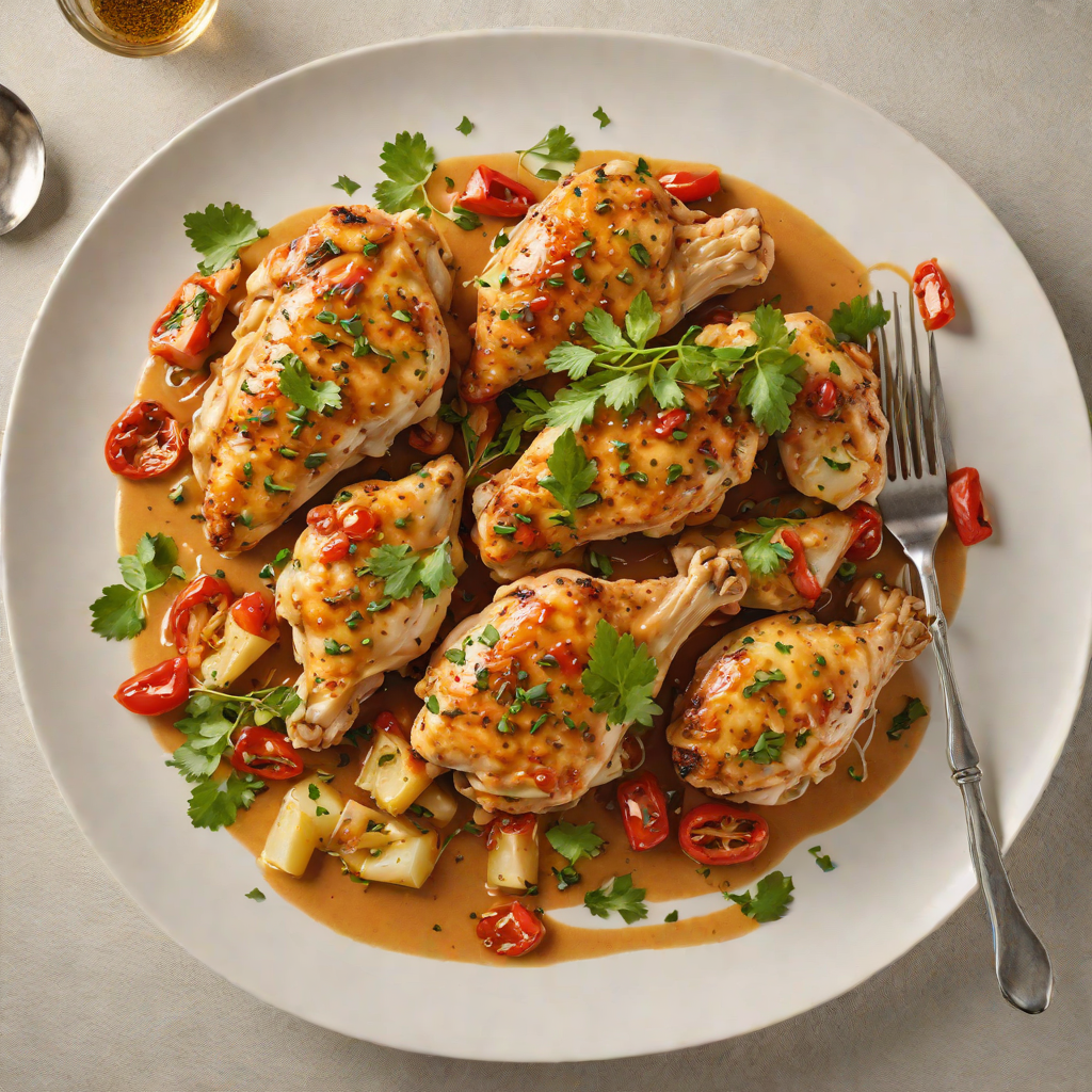 Sautéed Chicken with Spicy Paprika and Garlic Butter Sauce