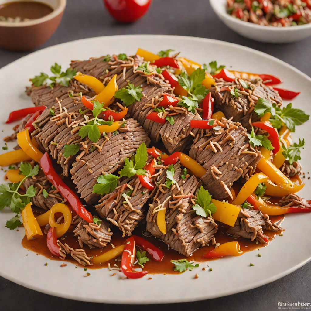 Slow-Cooked Italian Beef with Roasted Sweet Peppers