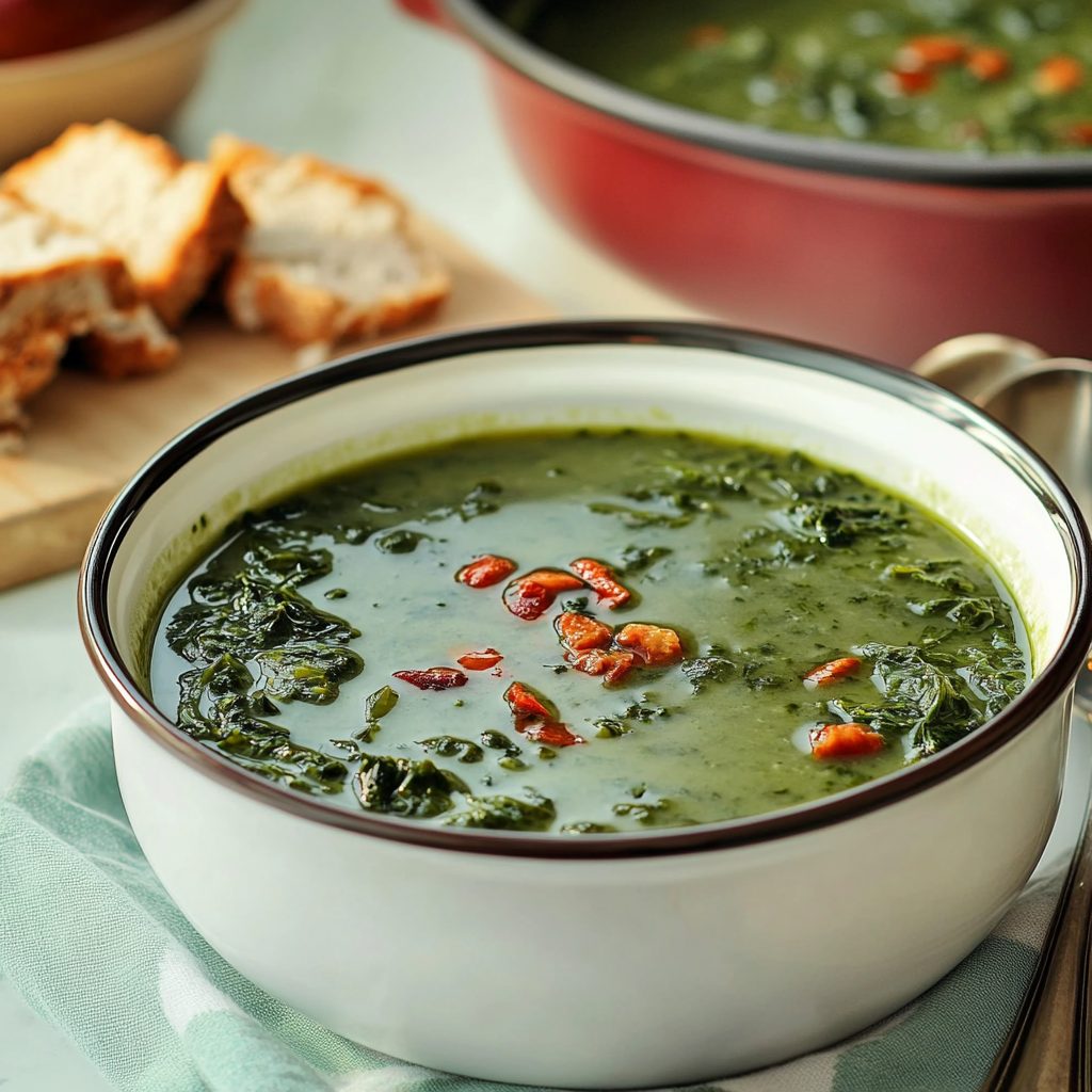 Ginger-Fennel Bone Broth Soup with Collard Greens