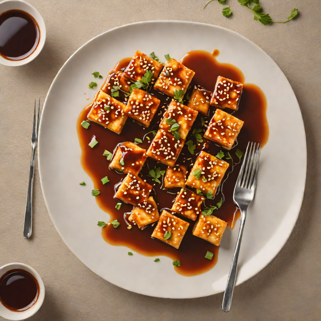 Crispy Pan-Fried Korean Tofu with Gochujang Glaze