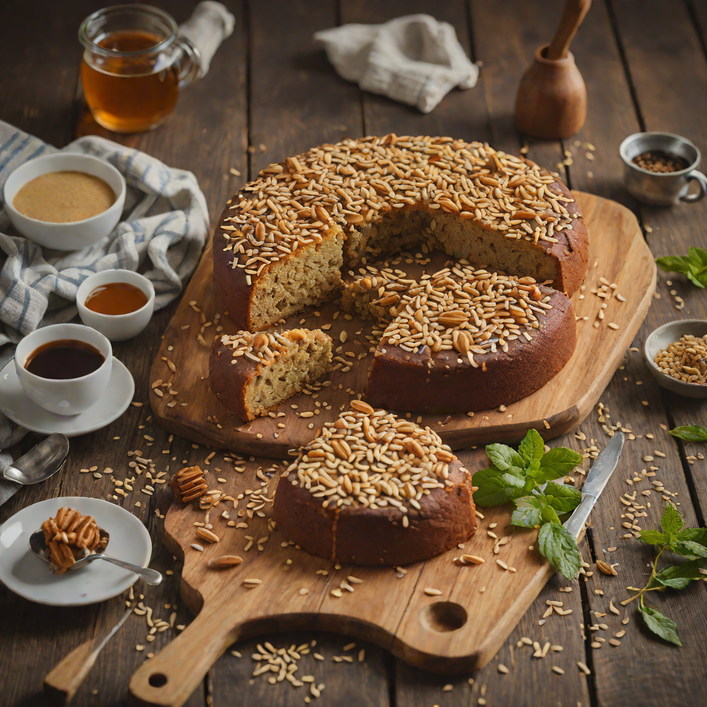 Honey-Sesame Ethiopian Coffee Cake with Cardamom