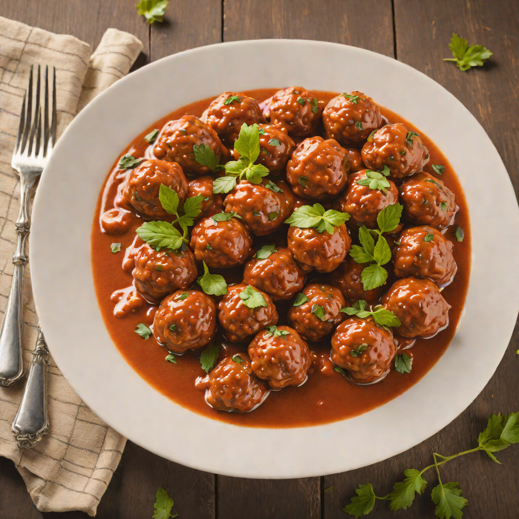 Simmered Italian Meatballs in Rich Tomato Gravy