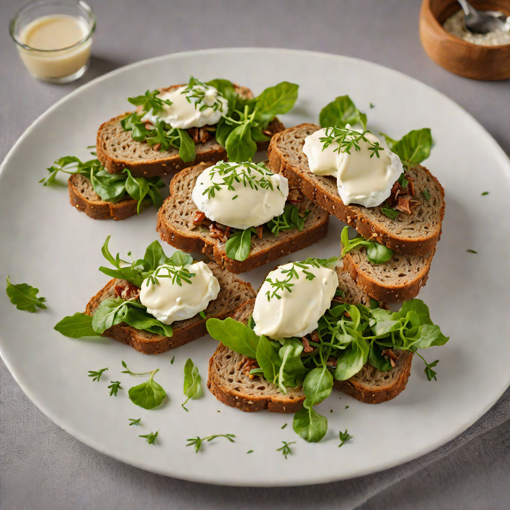 Crisp Rye Bread Sandwich with Bitter Greens and Horseradish Mayo