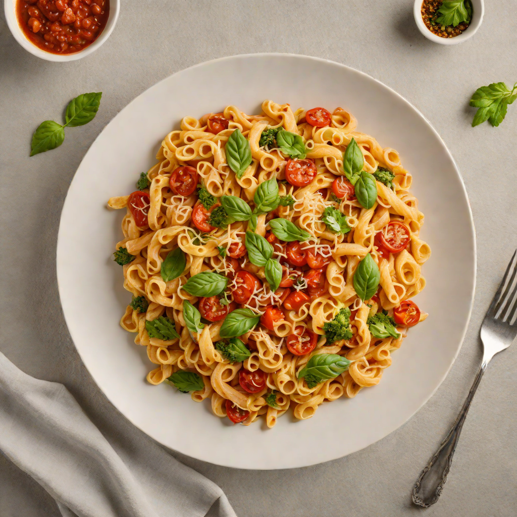 One-Pot Cheesy Vegetable Pasta in Tomato Sauce