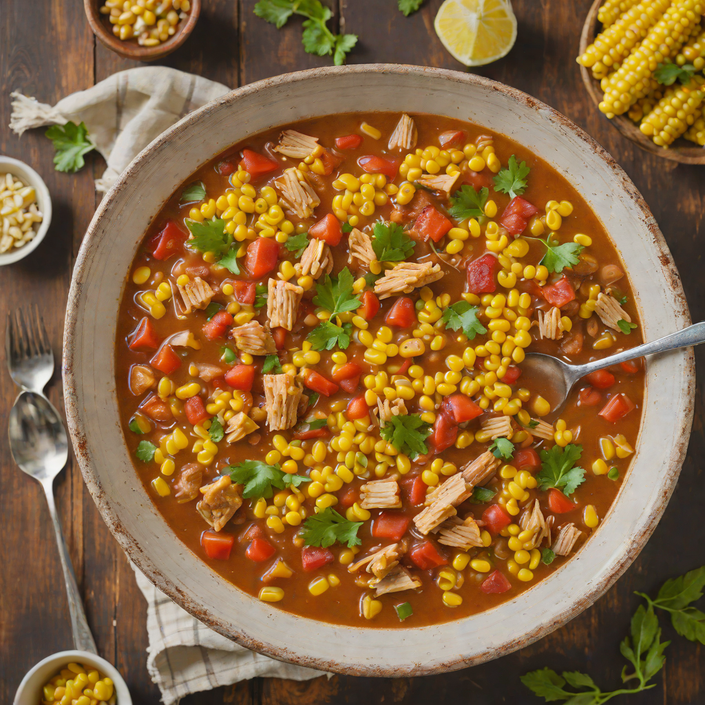 Savory Southern-Style Brunswick Stew with Corn and Chicken