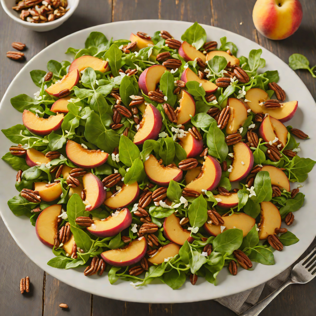 Smoked Peach and Pecan Salad with Georgia Honey Vinaigrette
