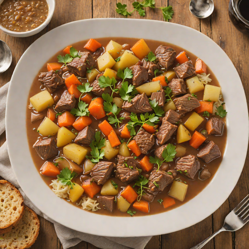 Dominican-Style Slow Cooker Beef Stew with Root Vegetables