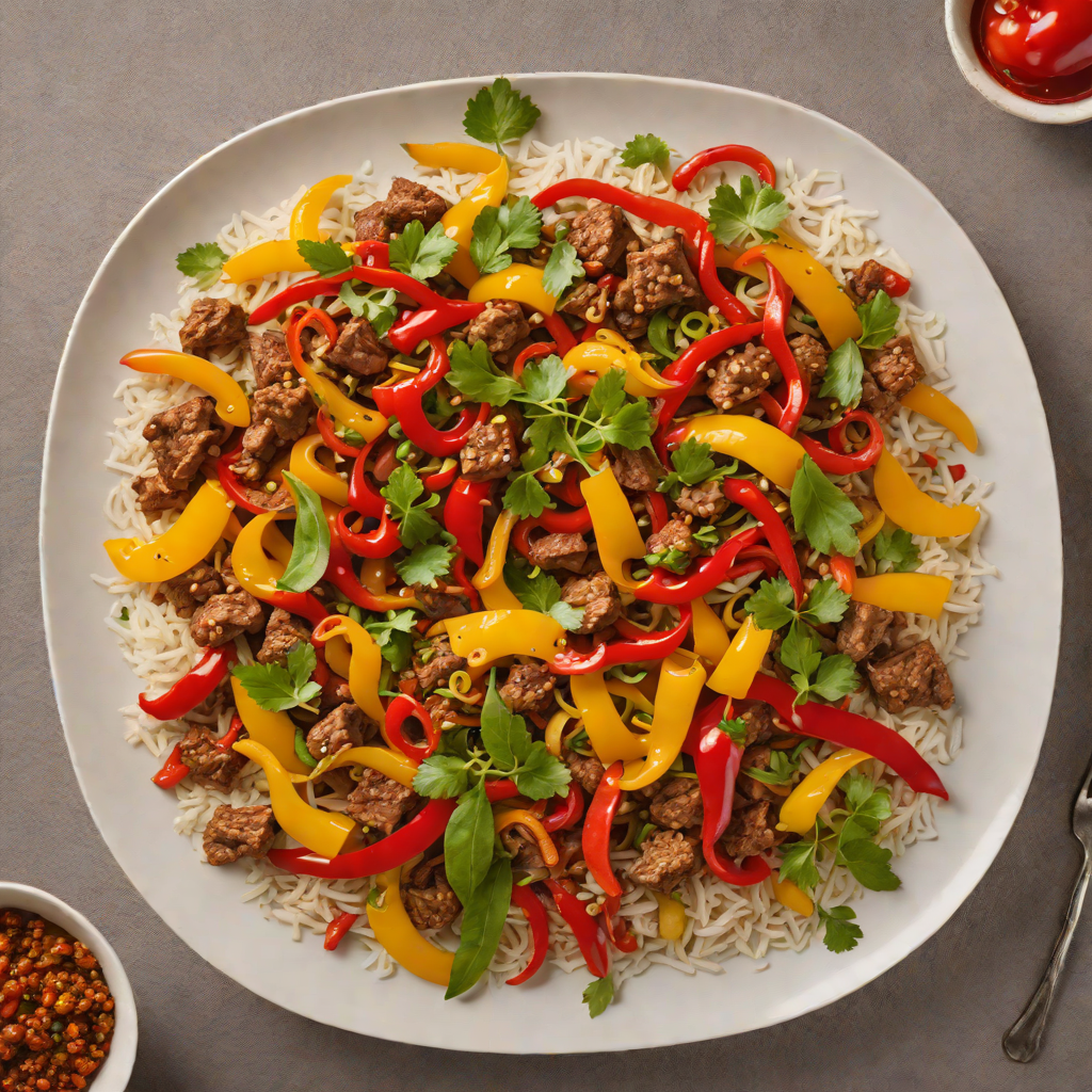 Tibs Stir-Fry with Berbere-Infused Beef and Bell Peppers
