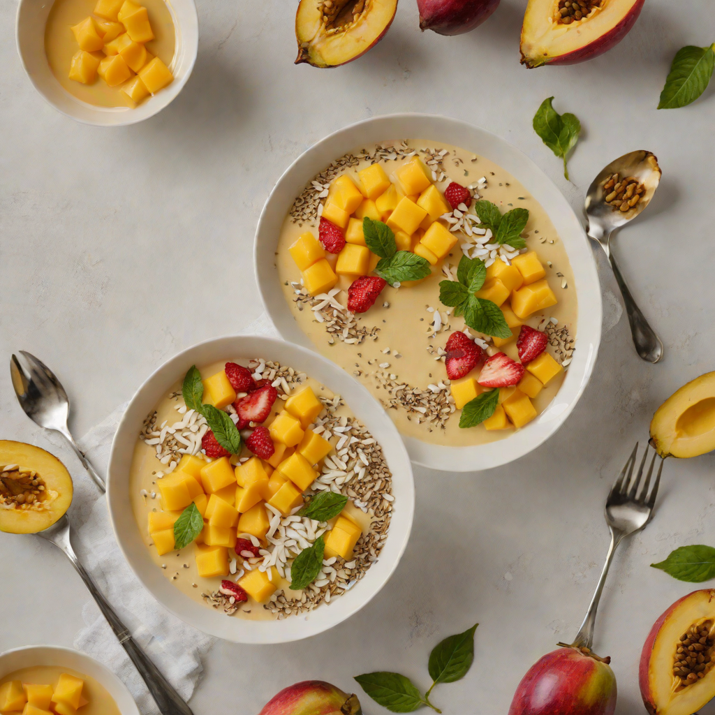 Half-and-Half Mango and Coconut Chia Pudding