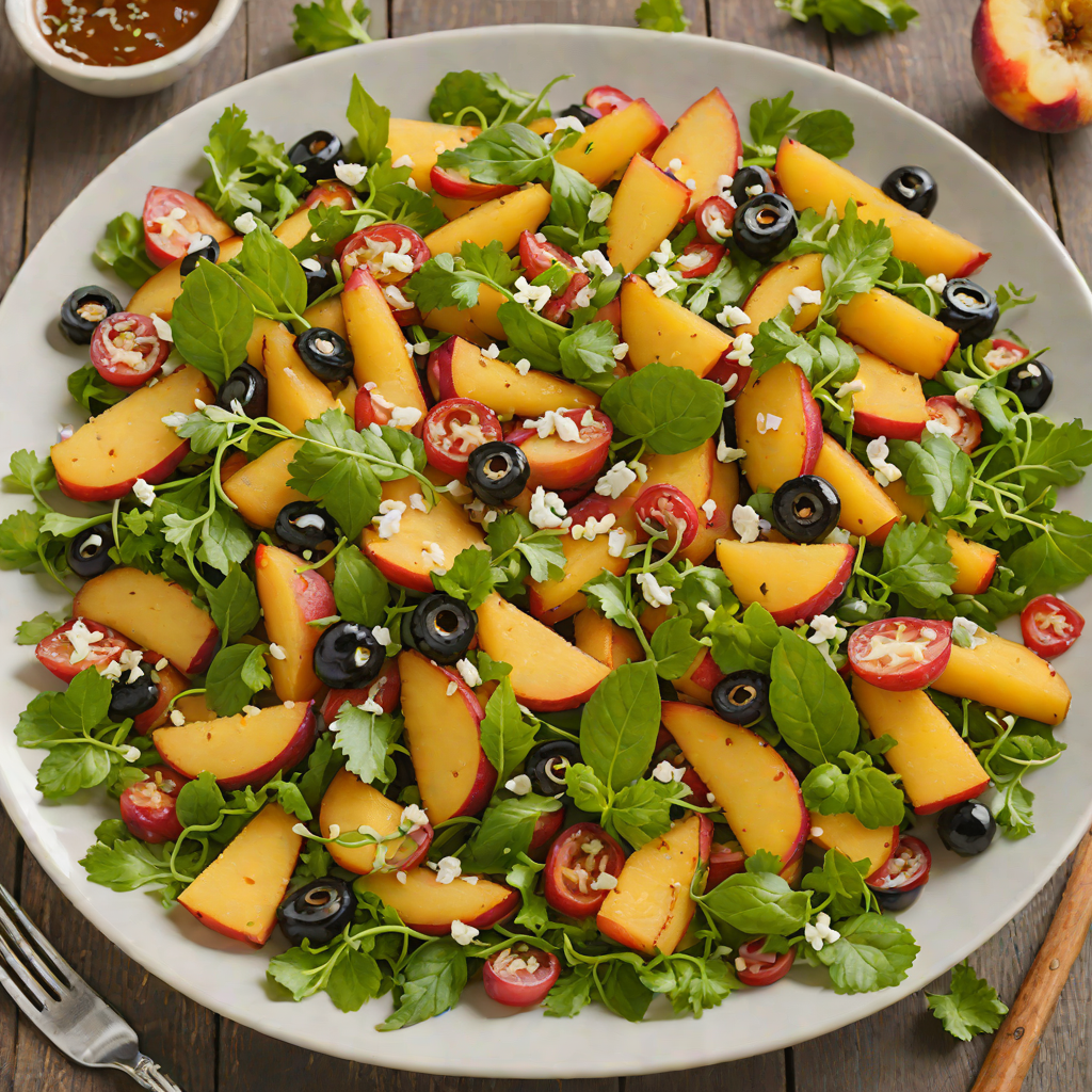 Spicy Georgia Peach and Jalapeño Salad