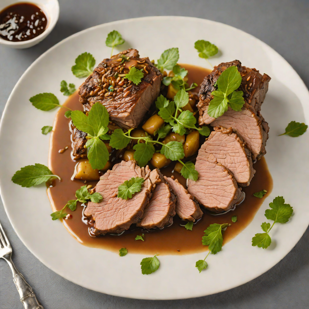Slow-Cooked Lamb Shoulder with Kawakawa and Mint